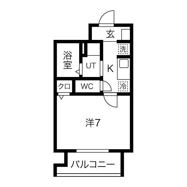 HF仙台本町レジデンス(1K/6階)の間取り写真