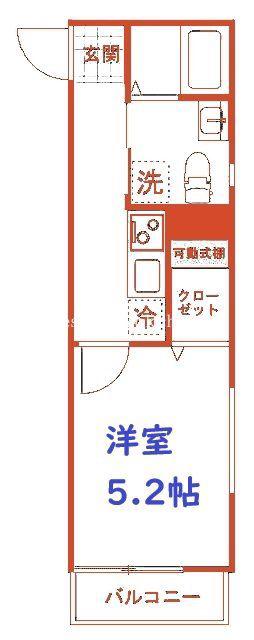 ルノン戸塚(1K/3階)の間取り写真