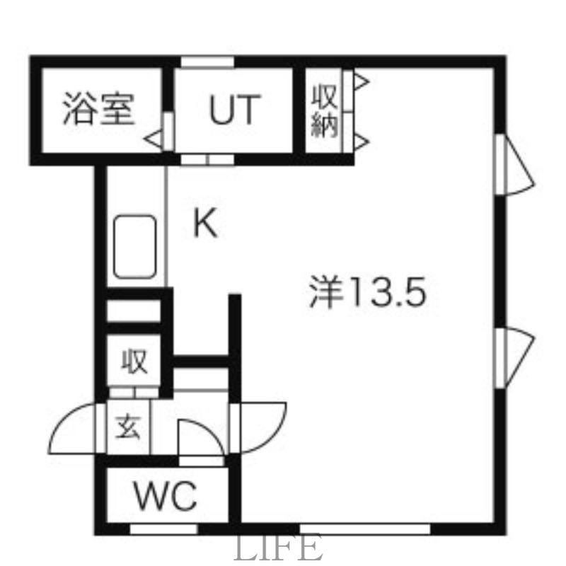 メゾントーホーII(ワンルーム/1階)の間取り写真