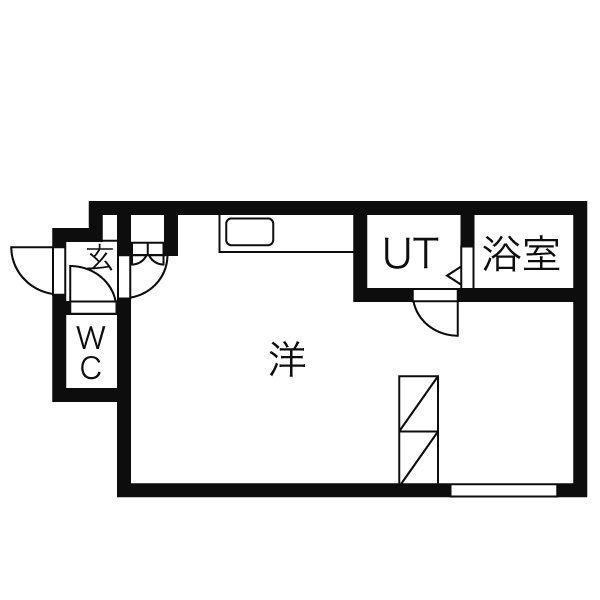 カメリア南郷(1LDK/3階)の間取り写真