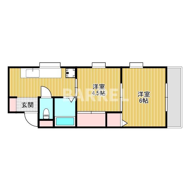 サンパレス21新伊丹(2K/2階)の間取り写真