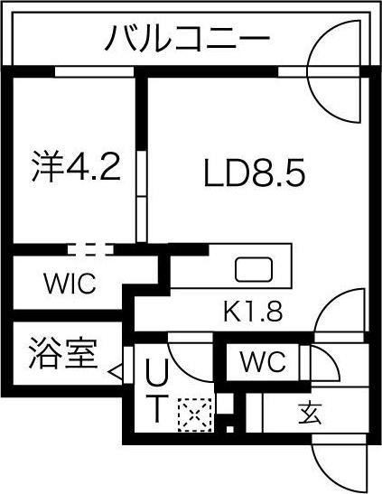 DPレジデンス63(1LDK/7階)の間取り写真