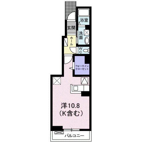 ミルト ブリーゼ(1K/1階)の間取り写真