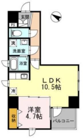 彰文居 FRECOA向丘(1LDK/10階)の間取り写真