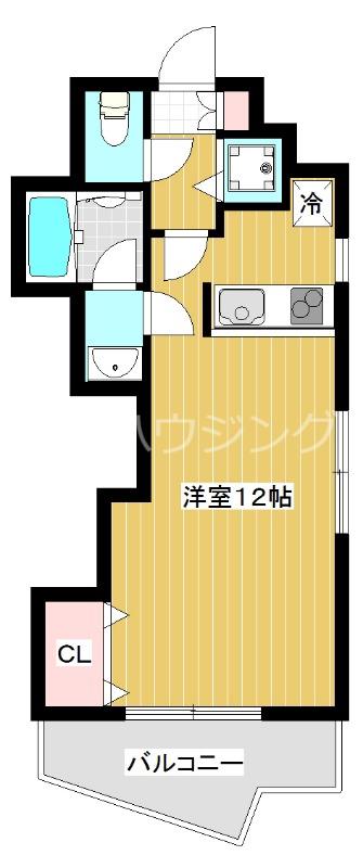 オルソ西落合(ワンルーム/3階)の間取り写真
