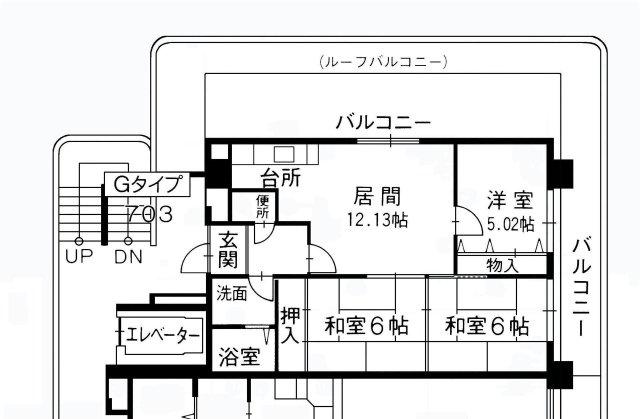 メゾンセルベイル(3LDK/5階)の間取り写真