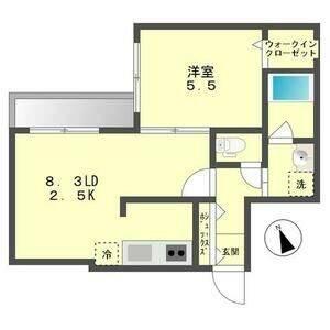 カーサ琴似(1LDK/3階)の間取り写真