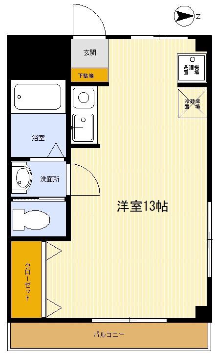 オーク西国分寺(ワンルーム/3階)の間取り写真