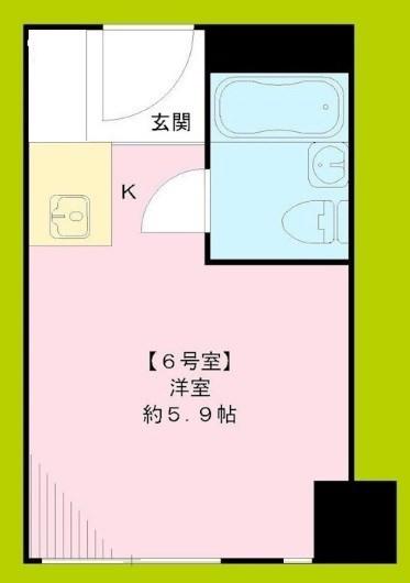 ファンターナ上本町(ワンルーム/7階)の間取り写真