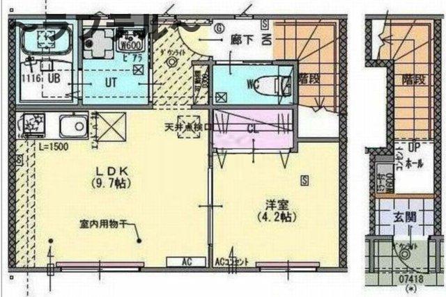 DOMANI(1LDK/2階)の間取り写真