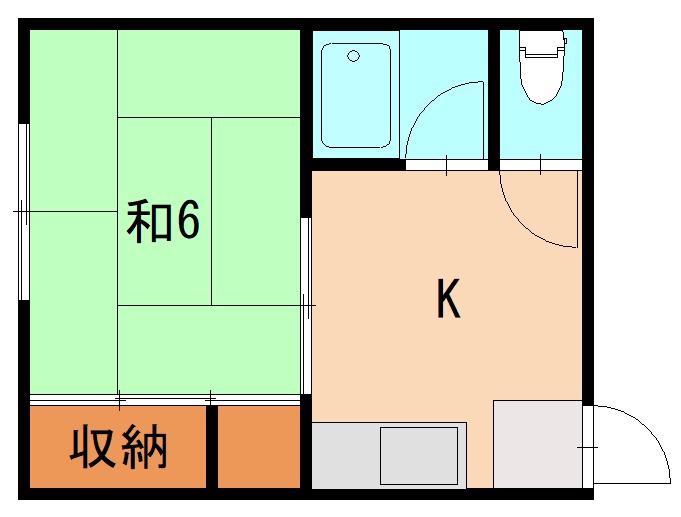 コーポ千鳥(1K/1階)の間取り写真