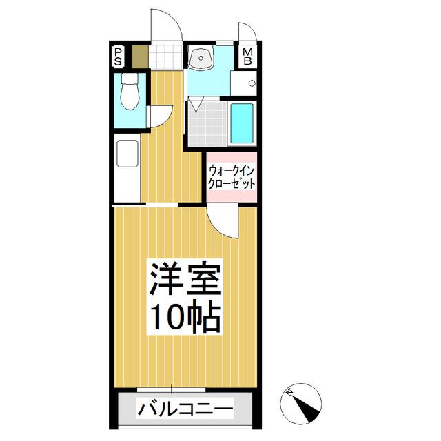 HACCHI西軽井沢(1K/2階)の間取り写真
