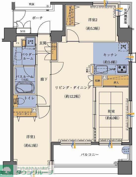 ガーラ・レジデンス一之江(3LDK/8階)の間取り写真