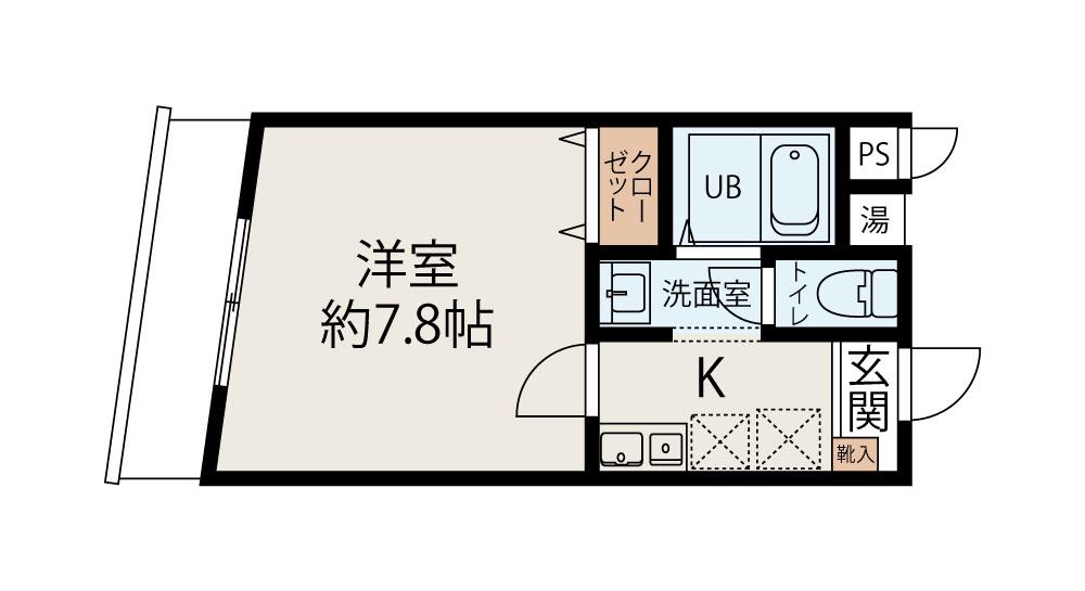 アヴァンセ西遊(1K/3階)の間取り写真