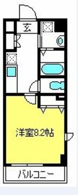 ウィスタリア(1K/5階)の間取り写真