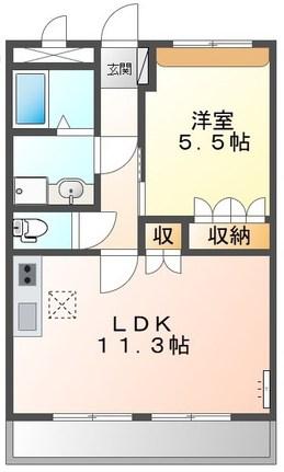 グラッチェI番館(1LDK/1階)の間取り写真