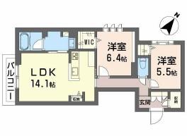 エターナ(2LDK/2階)の間取り写真