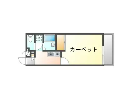 レオパレス松川 ひばりが丘(1K/1階)の間取り写真