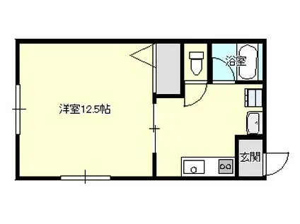 コーポ・アドバンス(1DK/1階)の間取り写真