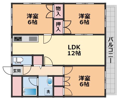 タマリスク内宮(3LDK/5階)の間取り写真
