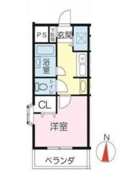 ステラハウス15(1K/1階)の間取り写真