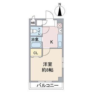 レージュ ウエスト(1K/5階)の間取り写真