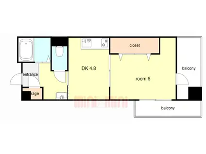 フェニーチェ・II(1DK/7階)の間取り写真