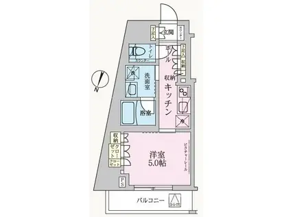 ARKMARK方南町STA(1K/2階)の間取り写真