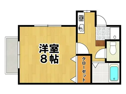 4SESSION(1K/2階)の間取り写真