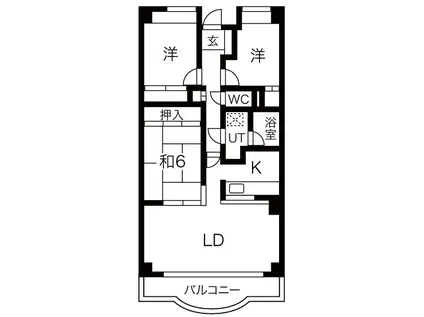 デメテル高取台(3LDK/4階)の間取り写真
