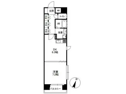 定禅寺ガーデンスクエア(1K/9階)の間取り写真