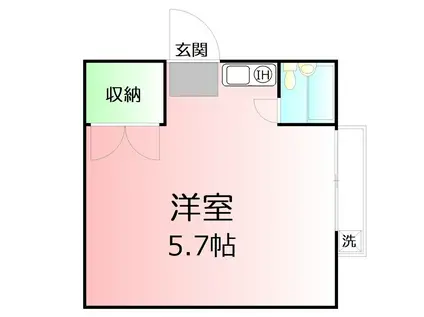 ヴィラージュ・シンワ(ワンルーム/1階)の間取り写真