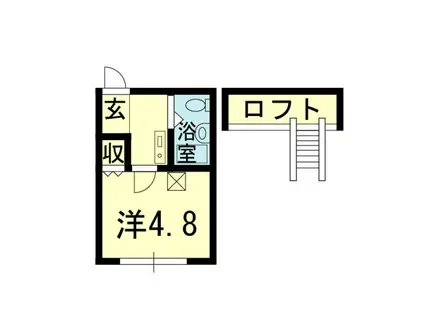 エクセルハイツ国府(1K/1階)の間取り写真