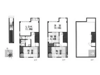K&Tビル(3LDK/2階)の間取り写真