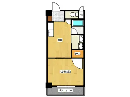 グレイス祇園(1DK/3階)の間取り写真