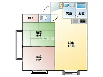 バウKS(2LDK/1階)の間取り写真