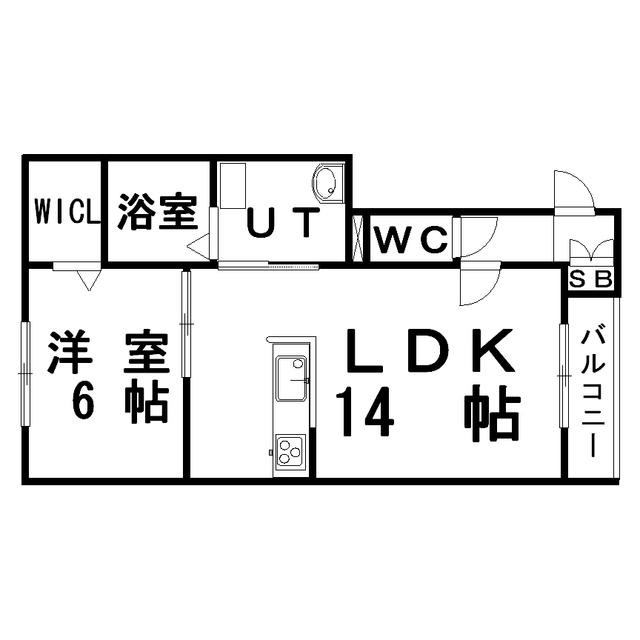 SAUMURB(1LDK/2階)の間取り写真