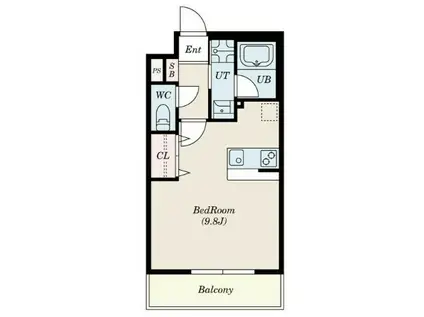 オハアスール(ワンルーム/3階)の間取り写真
