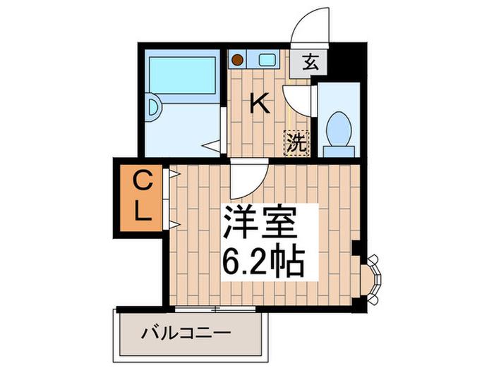 第56シンエイビル(1K/1階)の間取り写真