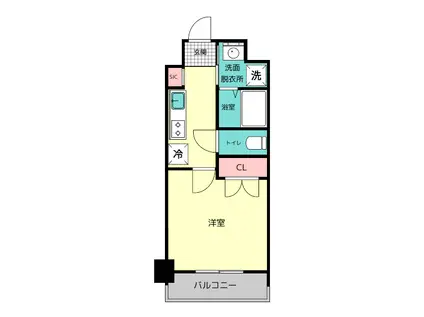 CLUB ORIENT NO.102(1K/8階)の間取り写真