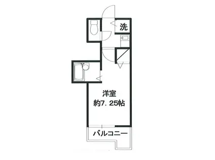 エル・ドゥ・レーヴ(1K/1階)の間取り写真