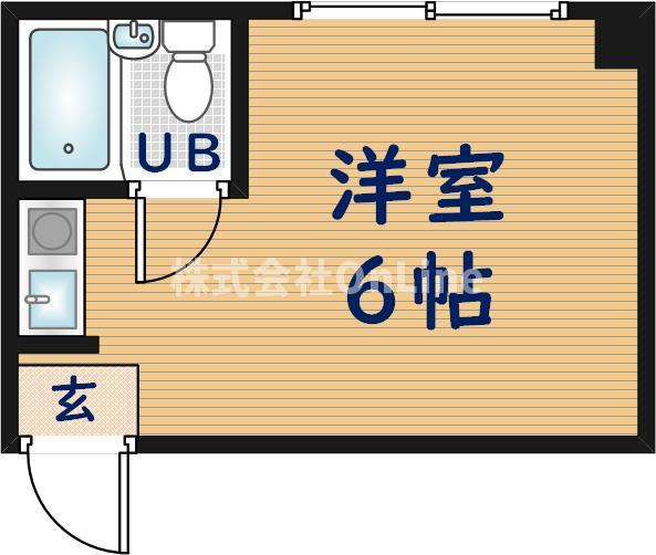 YOUハイム衣摺(ワンルーム/1階)の間取り写真