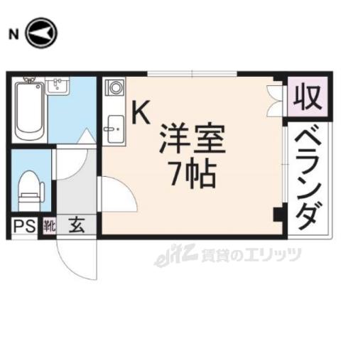 プレアール寝屋川緑町2(ワンルーム/2階)の間取り写真