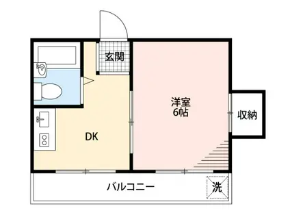 正雀プラザ(1DK/4階)の間取り写真