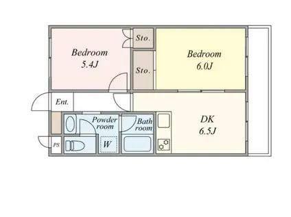 サンアネックス(2DK/3階)の間取り写真