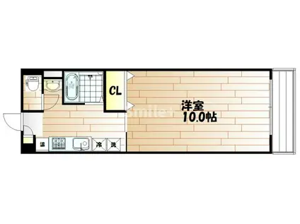 グランベルデ南方イースト(1K/2階)の間取り写真