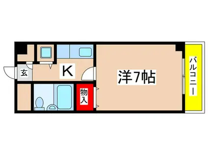 メゾン・クレール(1K/7階)の間取り写真