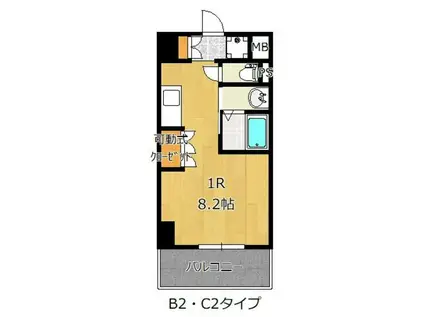 レジデンシャルジェム七隈福大通(ワンルーム/3階)の間取り写真