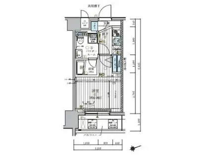 メインステージ北千住IV(1K/6階)の間取り写真