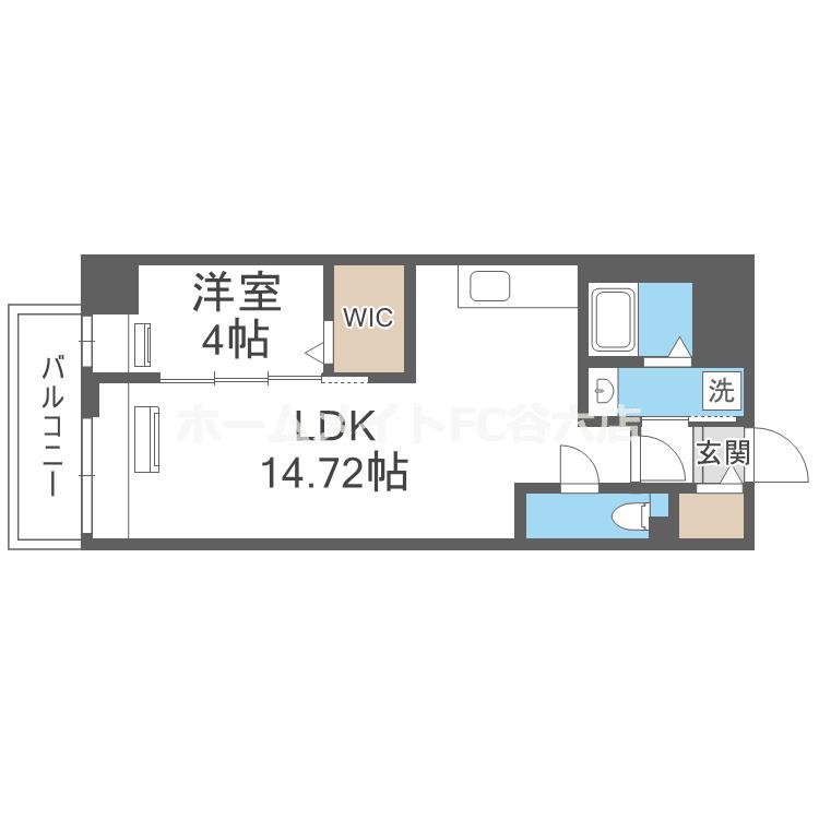 LEGALAND猫 MIYAKOJIMA(1LDK/3階)の間取り写真